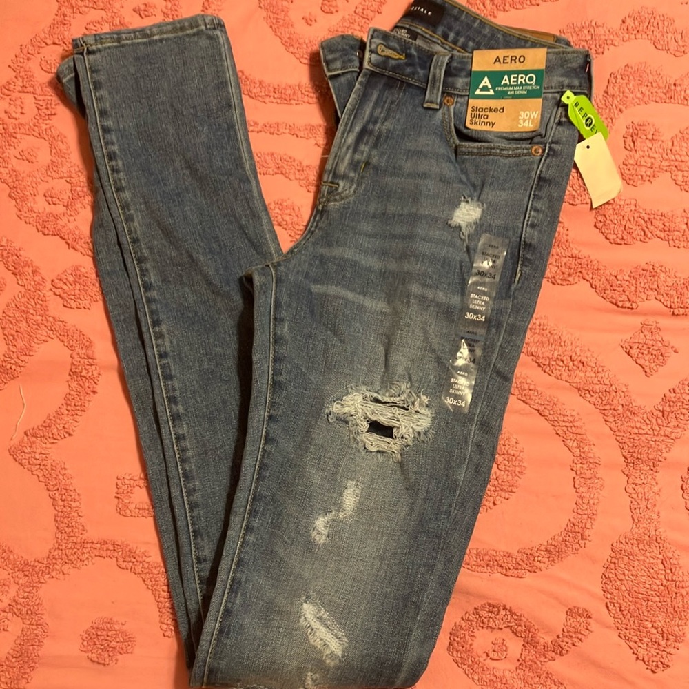 Aeropostale stacked ultra skinny jeans men’s size 30 x 34 NWT